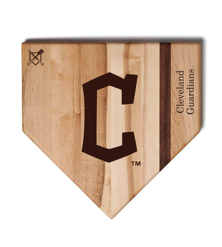 Baseball BBQ Cleveland Guardians "C" Home Plate / 17"x17" Cleveland Guardians Home Plate Cutting Boards | Multiple Sizes | Multiple Designs