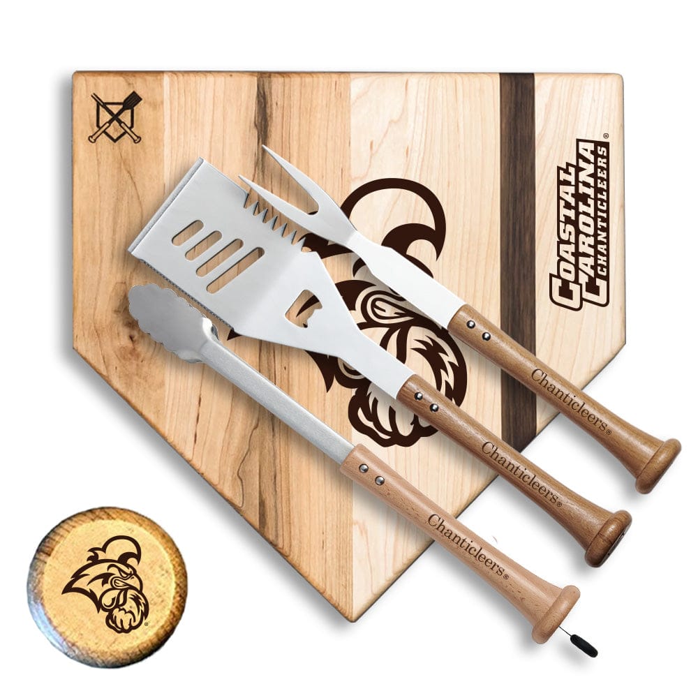 Baseball BBQ Coastal Carolina Silver Slugger Home Plate Style (17" x 17") Coastal Carolina University "SILVER SLUGGER" Combo Set