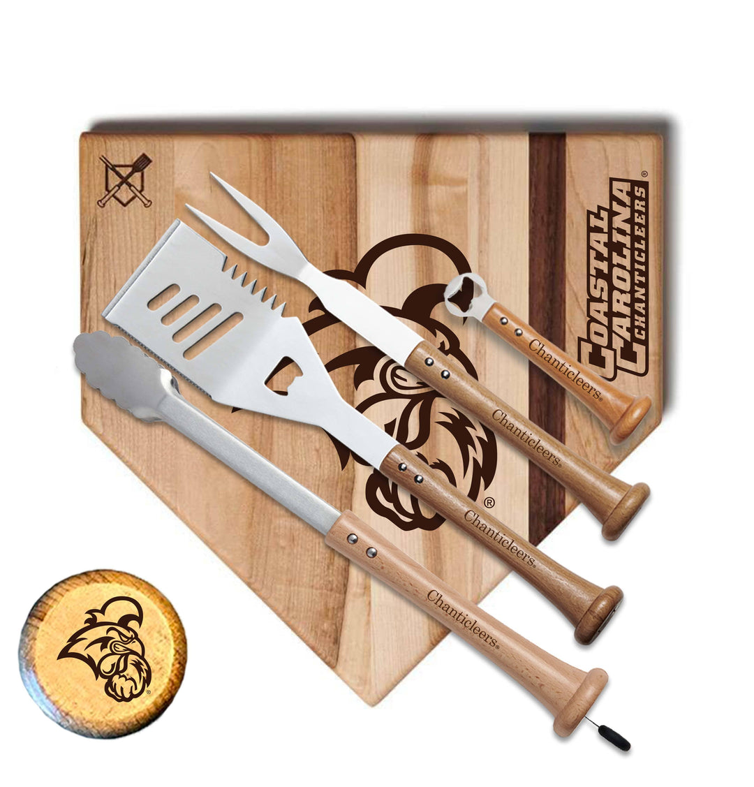 Baseball BBQ Coastal Carolina University "GRAND SLAM" Home Plate Style (17" x 17") Coastal Carolina University "GRAND SLAM" Combo Set