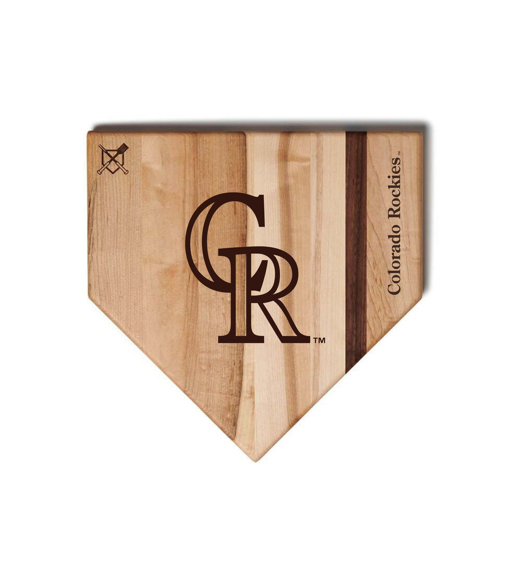 Baseball BBQ Colorado Rockies "CR" Home Plate / 12" x 12" Colorado Rockies "Grand Slam" Combo Set