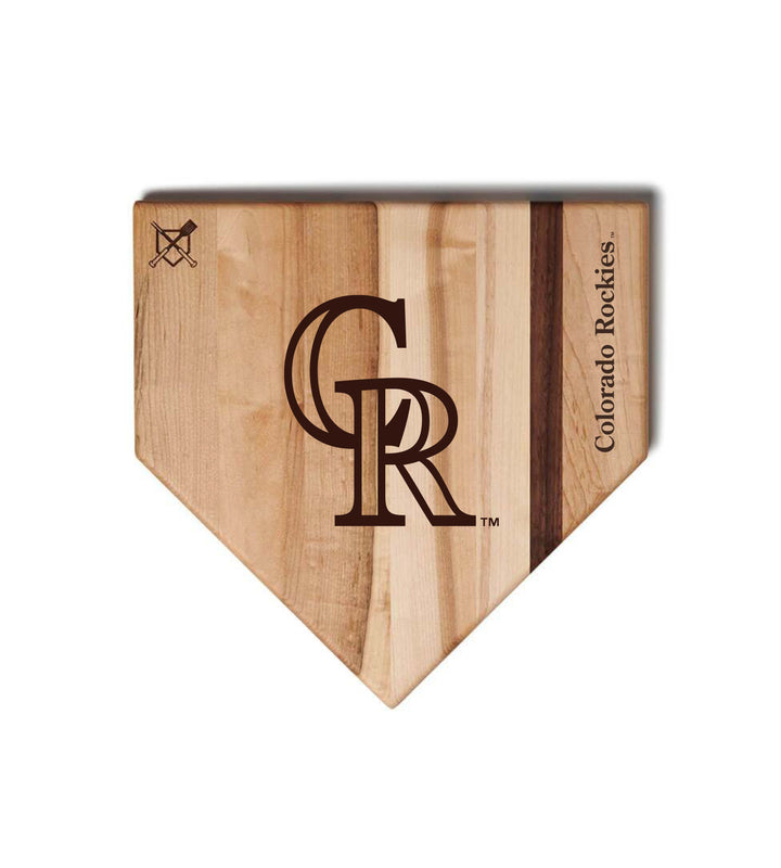 Baseball BBQ Colorado Rockies "CR" Home Plate / 12" x 12" Colorado Rockies "Grand Slam" Combo Set