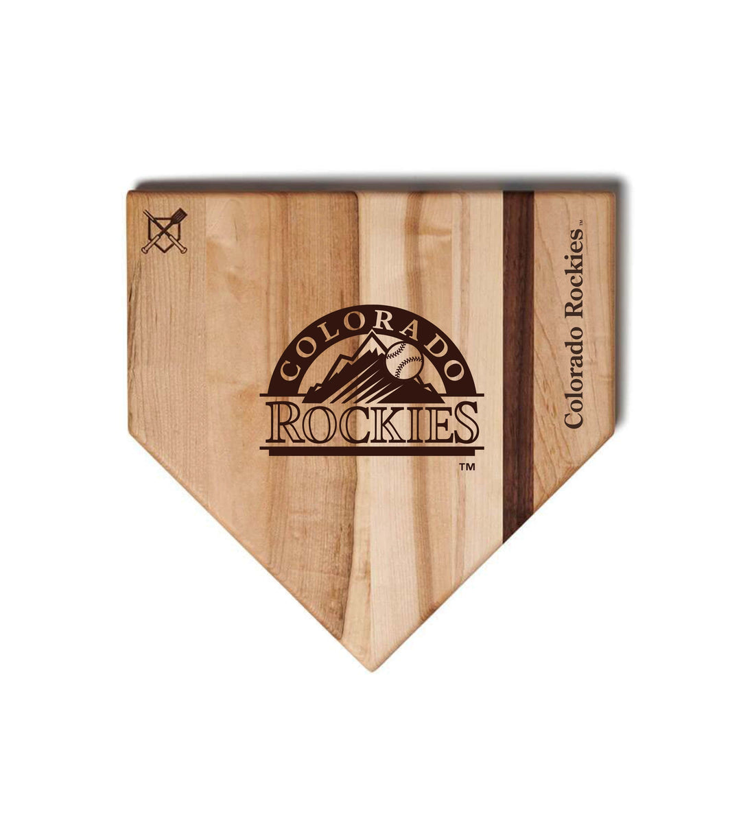 Baseball BBQ Colorado Rockies "Rockies" Home Plate / 12" x 12" Colorado Rockies "Grand Slam" Combo Set