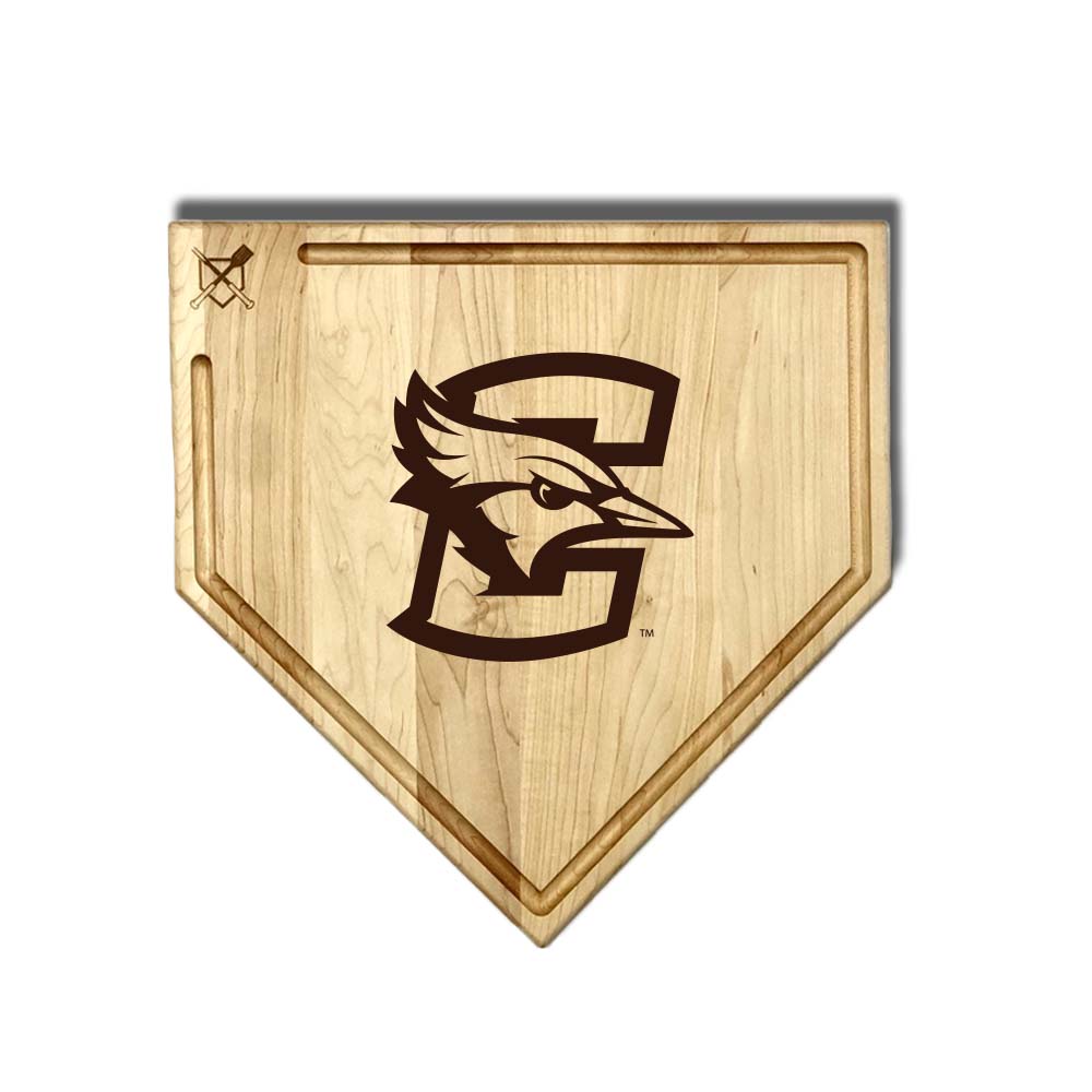 Baseball BBQ Creighton University Full Sized Home Plate Style w/ Trough (17" x 17") Creighton University Cutting Boards | Choose Your Size & Style