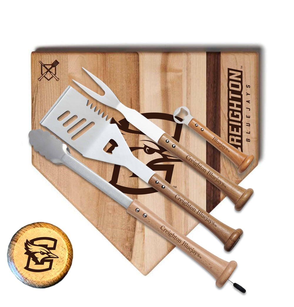 Baseball BBQ Creighton University "GRAND SLAM" Home Plate Style (17" x 17") Creighton University "GRAND SLAM" Combo Set