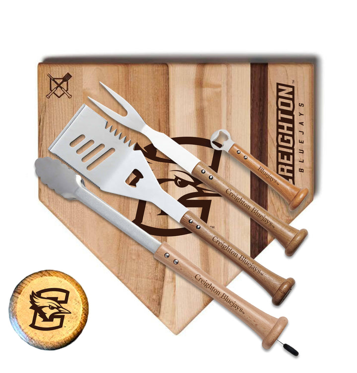 Baseball BBQ Creighton University "GRAND SLAM" Home Plate Style (17" x 17") Creighton University "GRAND SLAM" Combo Set