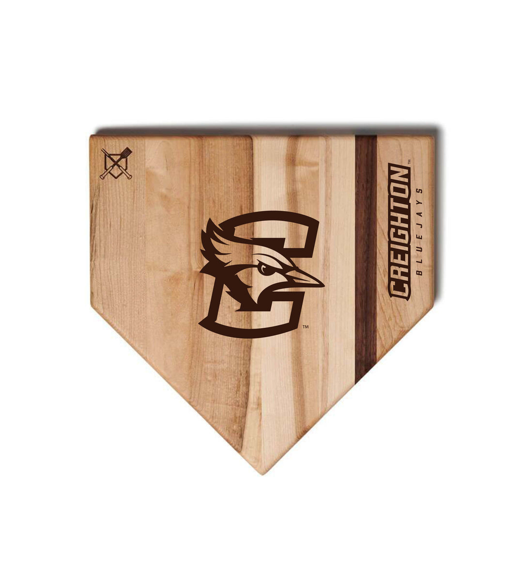 Baseball BBQ Creighton University Home Plate Style (12" x 12") Creighton University Cutting Boards | Choose Your Size & Style
