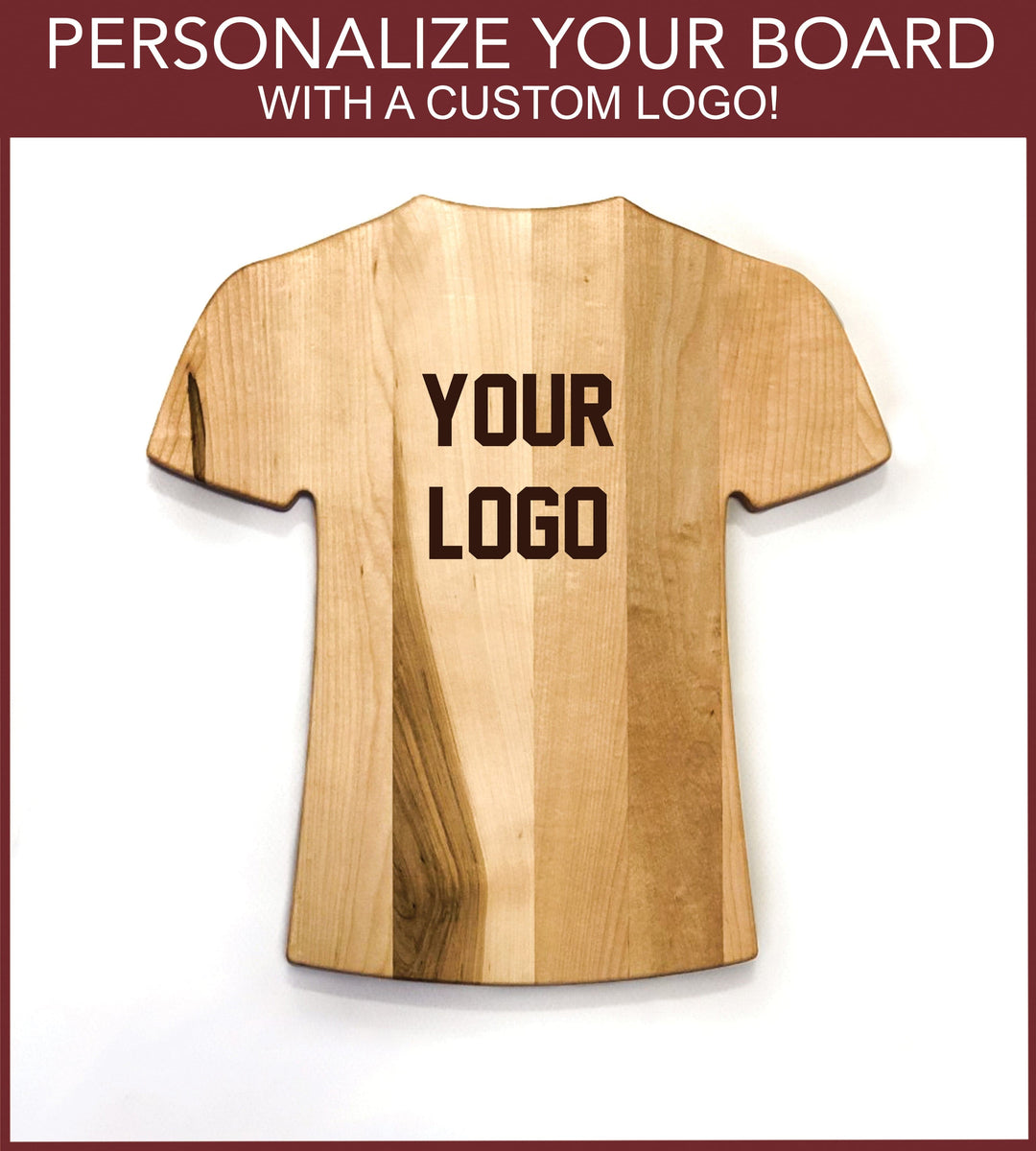 Baseball BBQ CUSTOM LOGO Personalized Jersey Style Cutting Board | Add Your Name & Number | Add a Special Message | Add a Custom Logo