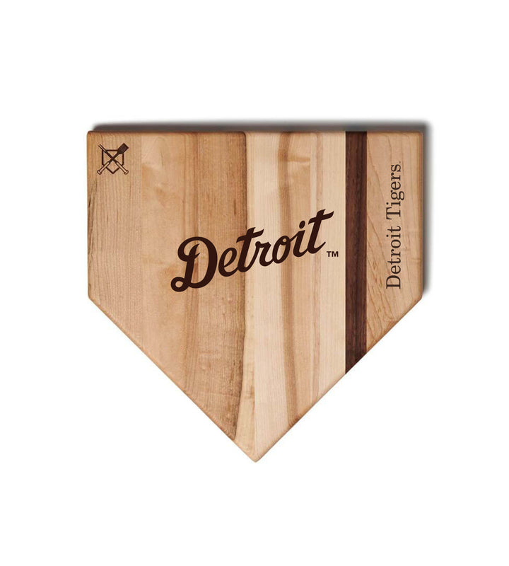 Baseball BBQ Detroit Tigers "Detroit" Home Plate / 12" x 12" Detroit Tigers "Silver Slugger" Combo Set