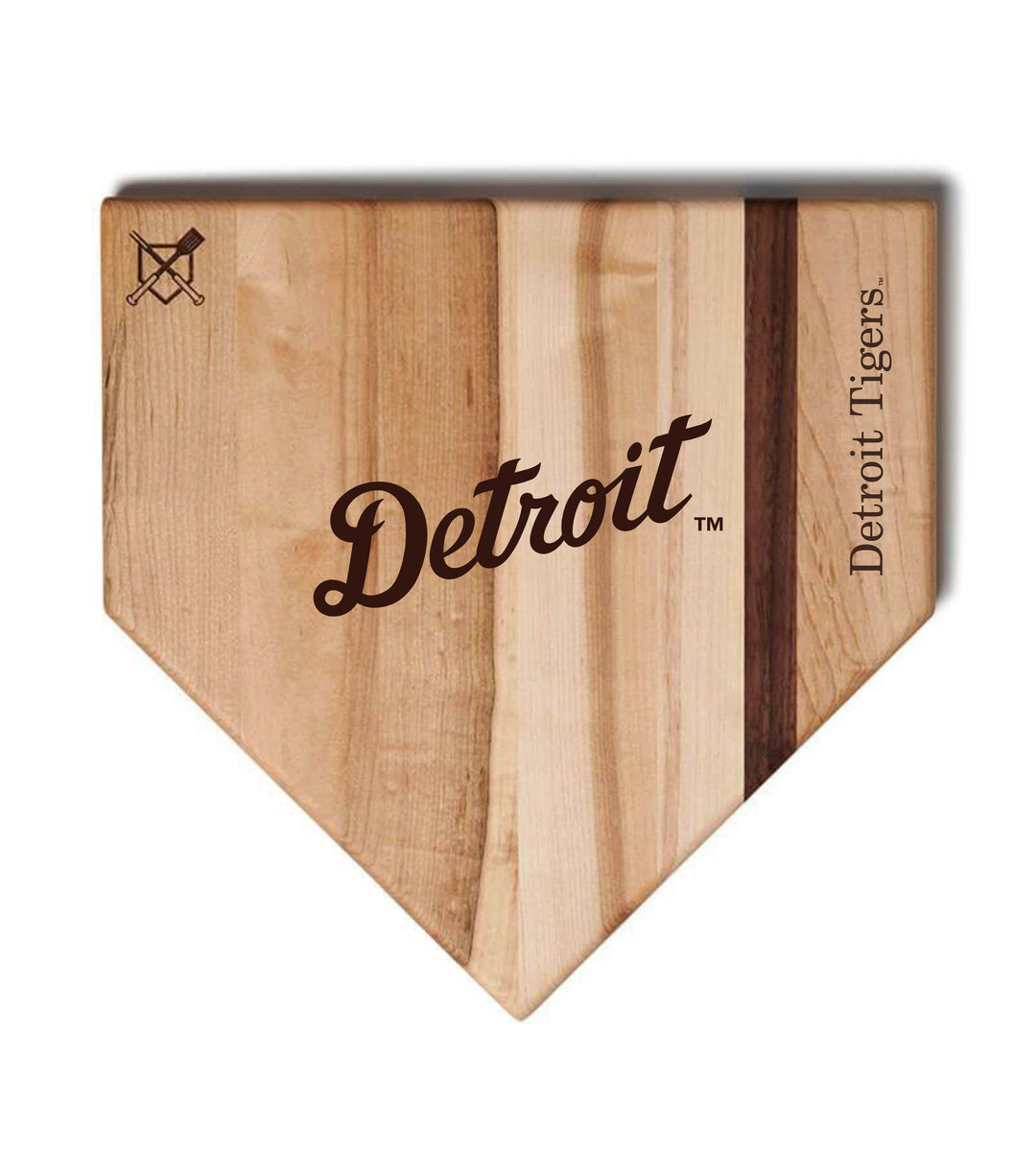 Baseball BBQ Detroit Tigers "Detroit" Home Plate / 17" x 17" Detroit Tigers "Silver Slugger" Combo Set