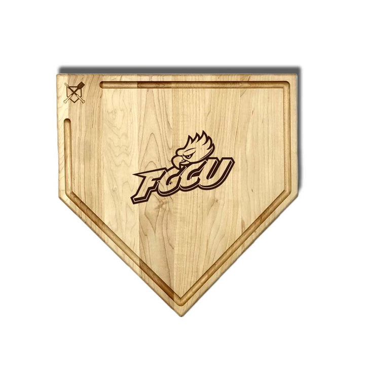 Baseball BBQ Florida Gulf Coast University Full Sized Home Plate Style w/ Trough (17" x 17") Florida Gulf Coast University Cutting Boards | Choose Your Size & Style