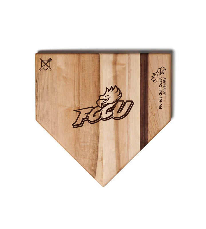 Baseball BBQ Florida Gulf Coast University Home Plate Style (12" x 12") Florida Gulf Coast University Cutting Boards | Choose Your Size & Style
