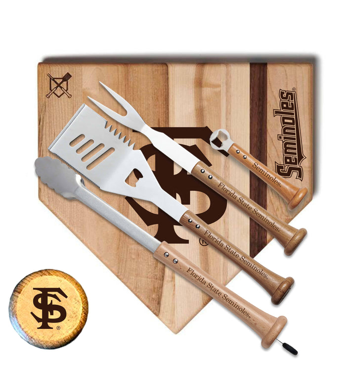 Baseball BBQ Florida State "GRAND SLAM" Home Plate Style (17" x 17") Florida State "GRAND SLAM" Combo Set