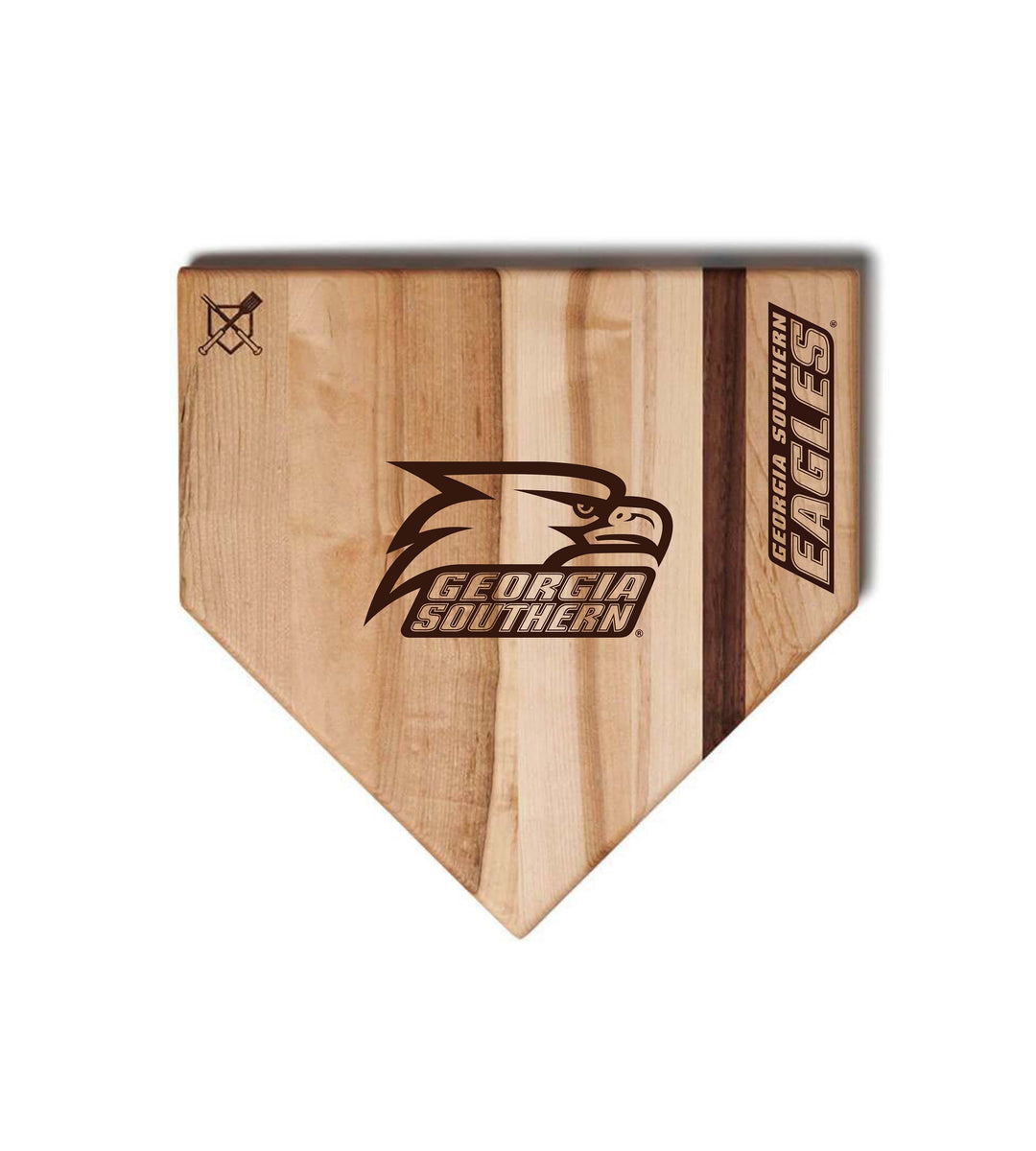 Baseball BBQ Georgia Southern Home Plate Style (12" x 12") Georgia Southern Cutting Boards | Choose Your Size & Style