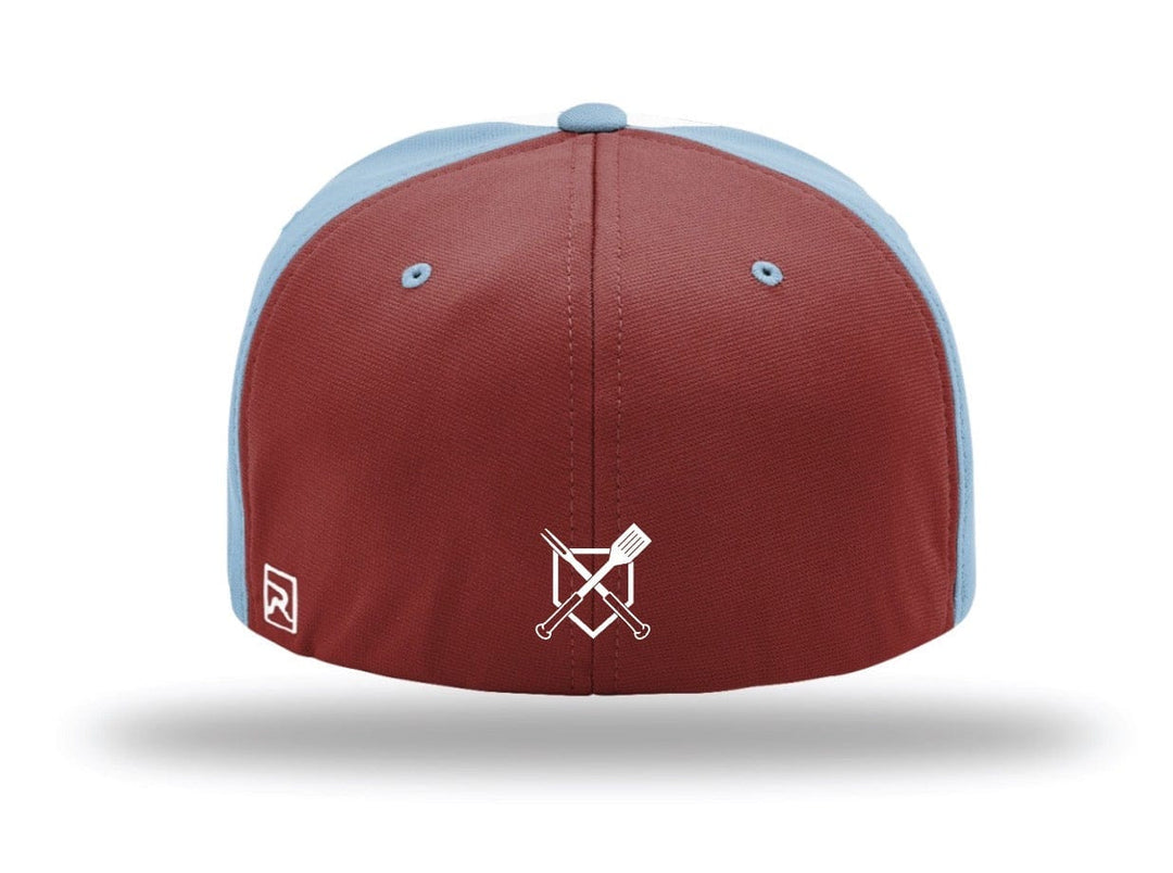 Baseball BBQ Hats Forkballer Philly style - fitted