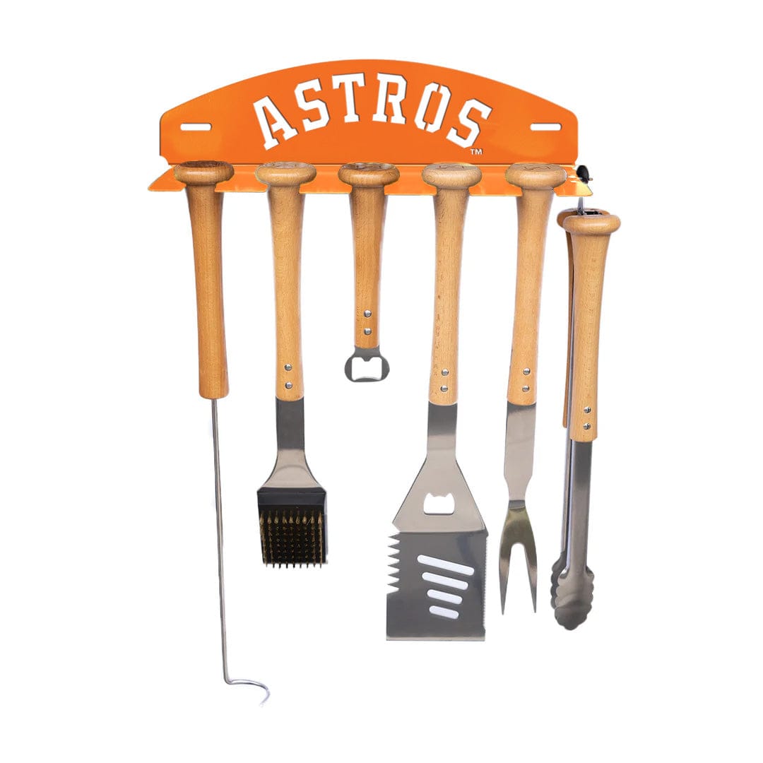 Baseball BBQ Houston Astros Bat Rack