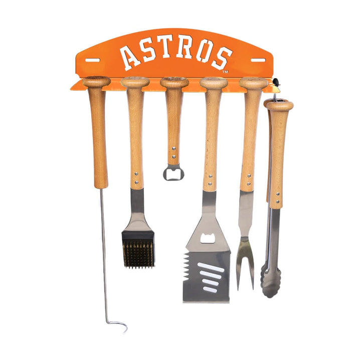 Baseball BBQ Houston Astros Bat Rack