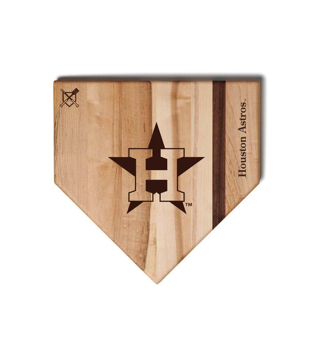 Baseball BBQ Houston Astros "H Star" Home Plate / 12"x12" Houston Astros Home Plate Cutting Boards | Multiple Sizes | Multiple Designs