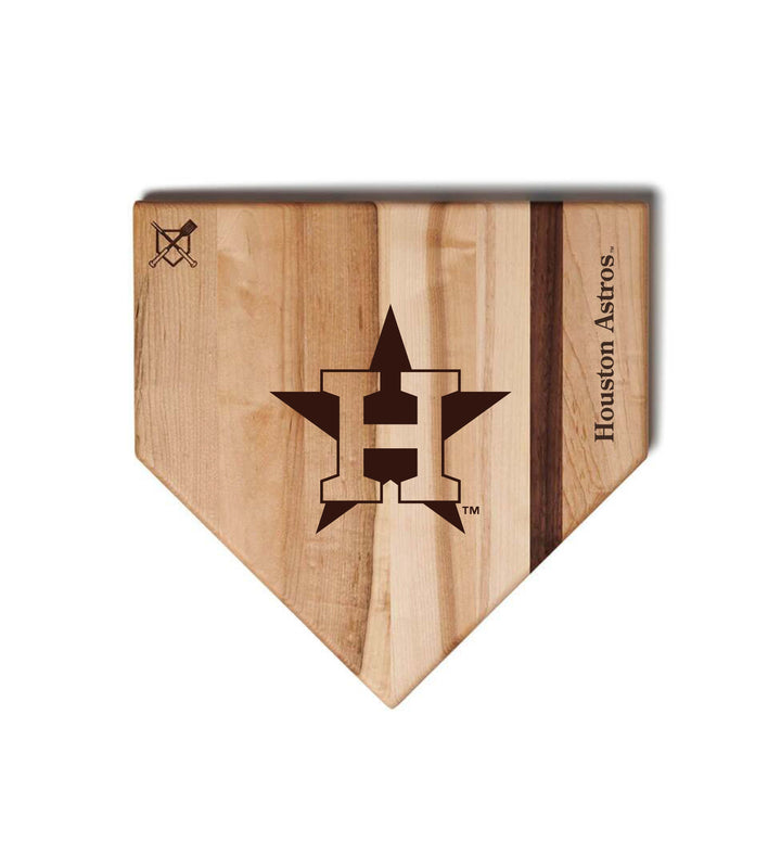 Baseball BBQ Houston Astros "H Star" Home Plate / 12"x12" Houston Astros Home Plate Cutting Boards | Multiple Sizes | Multiple Designs