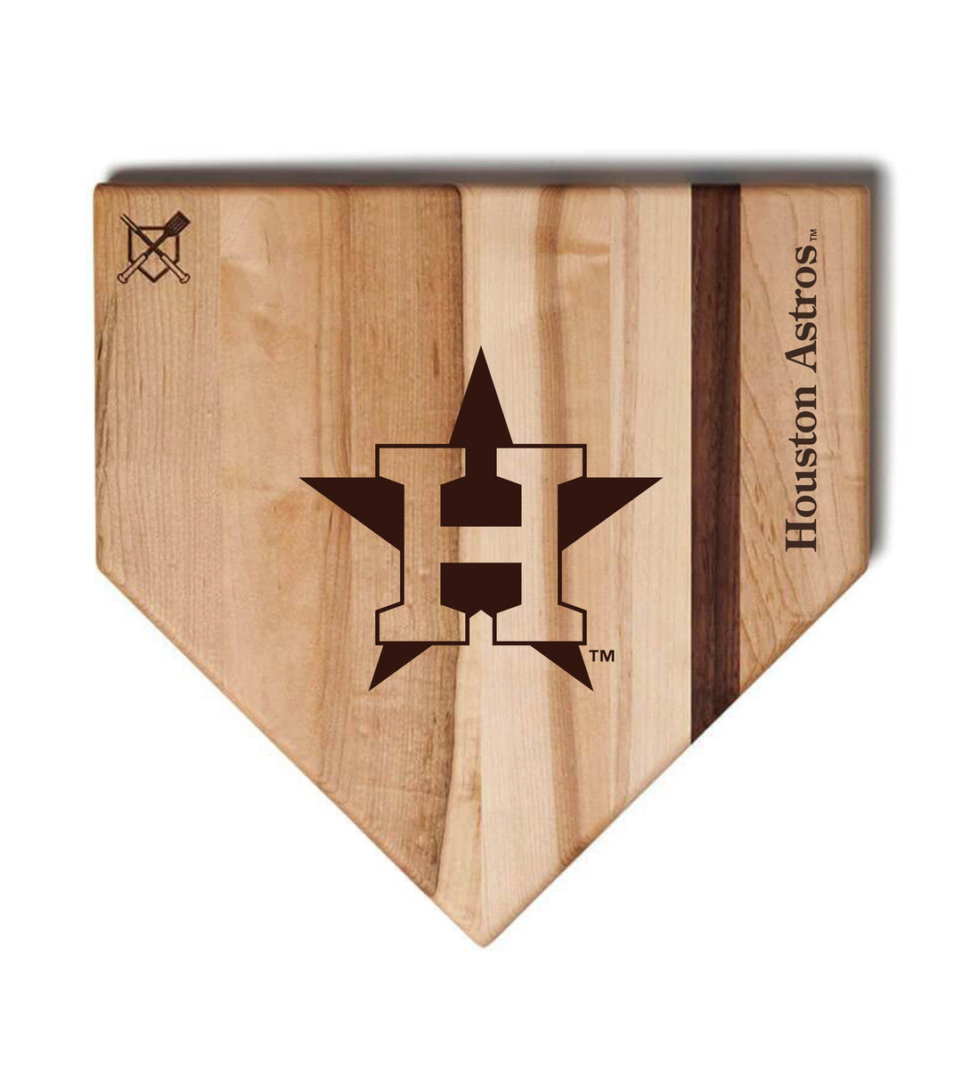 Baseball BBQ Houston Astros "H Star" Home Plate / 17" x 17" Houston Astros "Silver Slugger" Combo Set