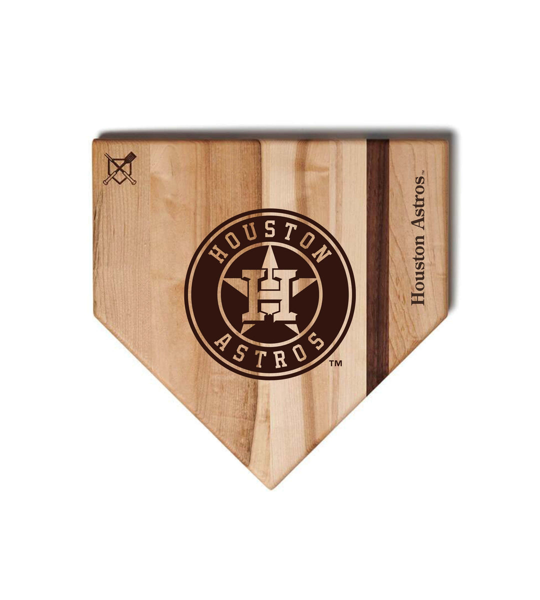 Baseball BBQ Houston Astros "Houston Circle" Home Plate / 12" x 12" Houston Astros "Grand Slam" Combo Set