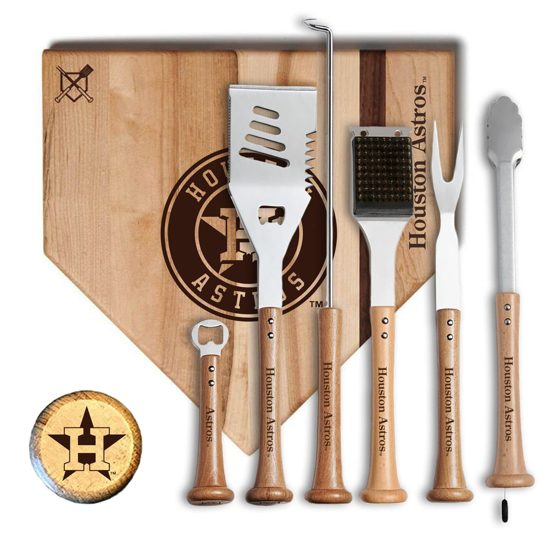 Baseball BBQ Houston Astros MVP Grill Set