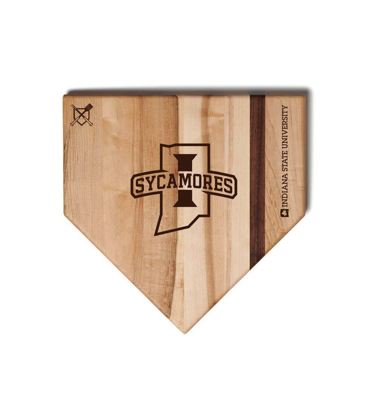 Baseball BBQ Indiana State Home Plate Style (12" x 12") Indiana State Cutting Boards | Choose Your Size & Style