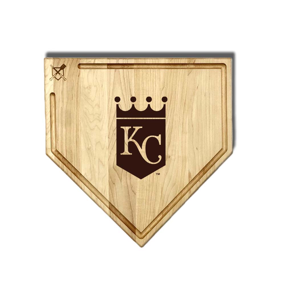 Baseball BBQ Kansas City Royals "KC" Home Plate / 17" x 17" (With Trough) *note: logo only (will not show team name) Kansas City Royals "Silver Slugger" Combo Set
