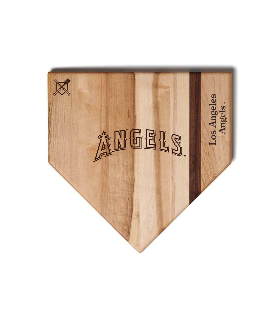 Baseball BBQ Los Angeles Angels "Angels" Home Plate / 12"x12" Los Angeles Angels Home Plate Cutting Boards | Multiple Sizes | Multiple Designs