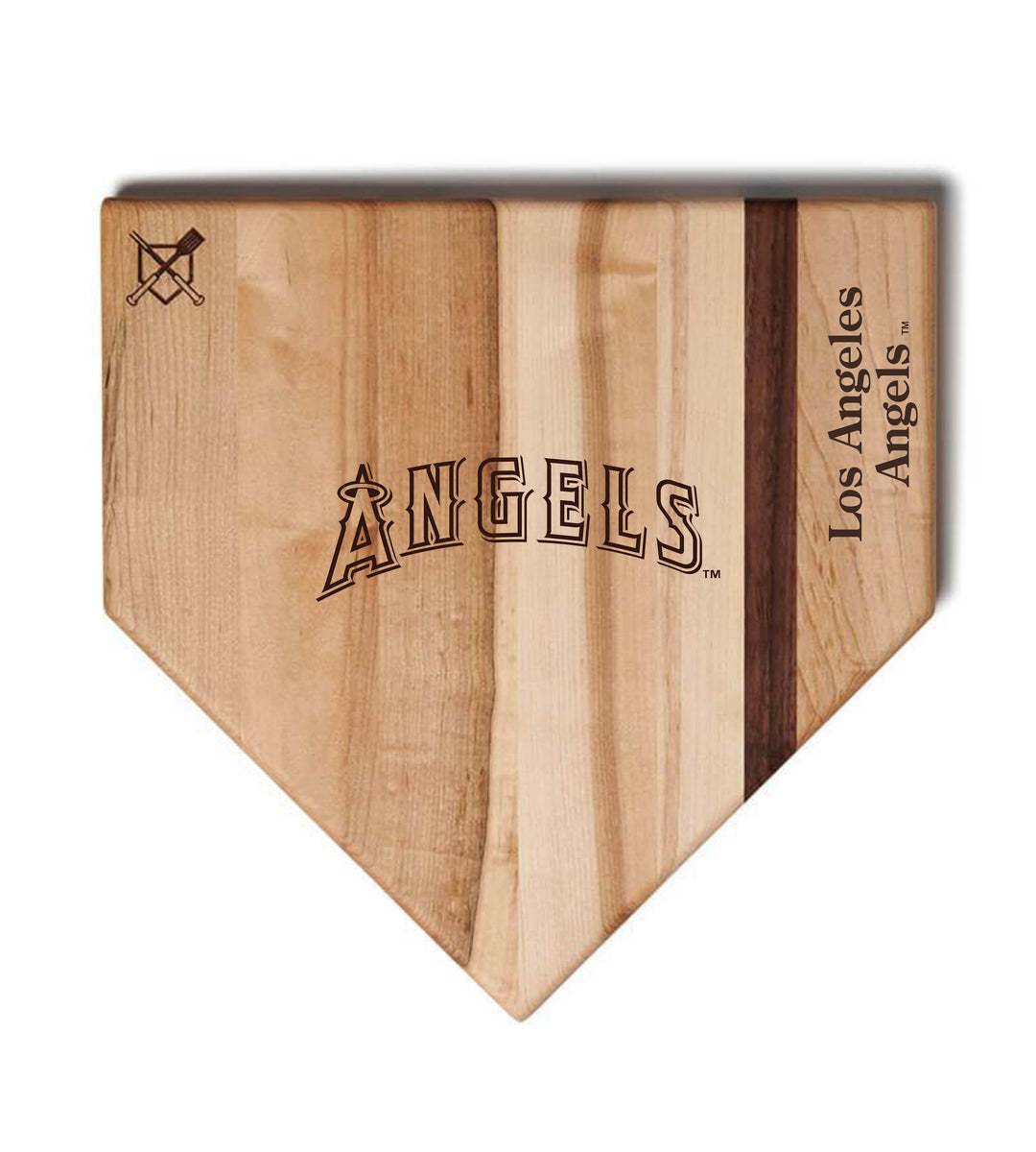 Baseball BBQ Los Angeles Angels "Angels" Home Plate / 17"x17" Los Angeles Angels Home Plate Cutting Boards | Multiple Sizes | Multiple Designs