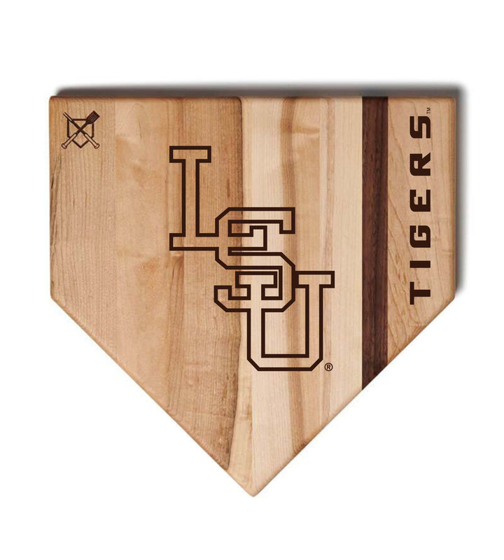 Baseball BBQ LSU Full Sized Home Plate Style 1 (17" x 17") LSU Cutting Boards | Choose Your Size & Style