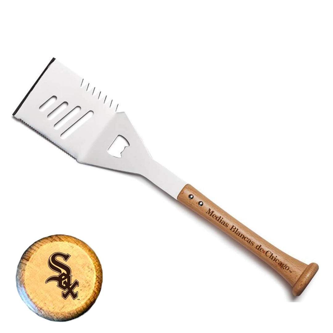 Baseball BBQ Medias Blancas de Chicago "SLIDER" Spatula (en Español)