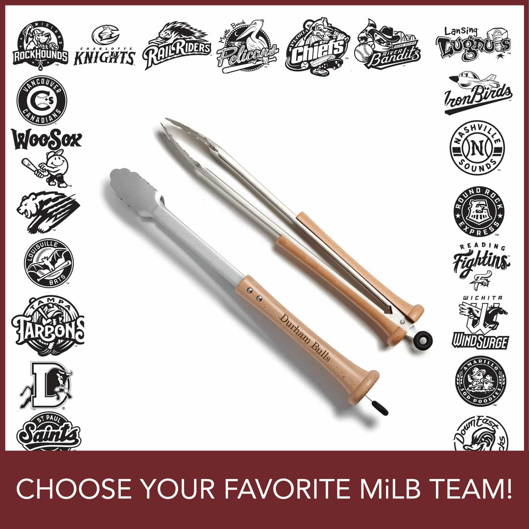 Baseball BBQ MiLB "SPILTFINGER" Tongs | CHOOSE YOUR FAVORITE TEAM