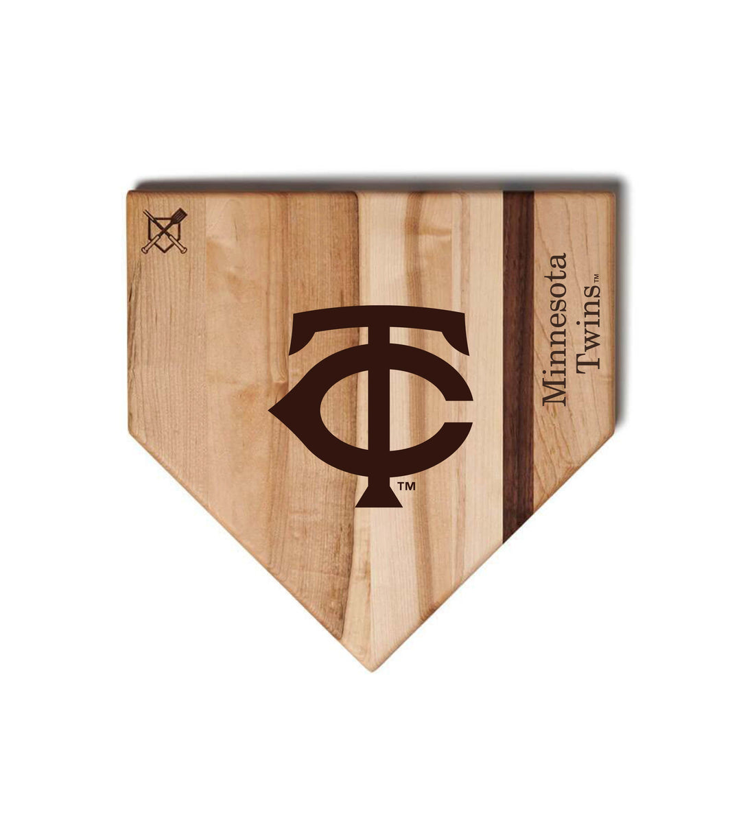 Baseball BBQ Minnesota Twins "TC" Home Plate / 12" x 12" Minnesota Twins "Grand Slam" Combo Set