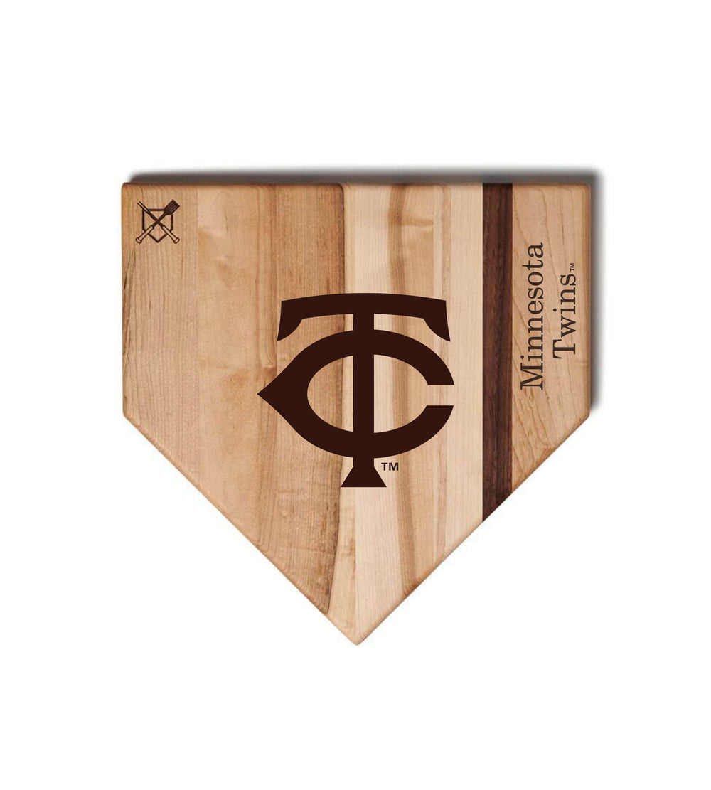 Baseball BBQ Minnesota Twins "TC" Home Plate / 12"x12" Minnesota Twins Home Plate Cutting Boards | Multiple Sizes | Multiple Designs