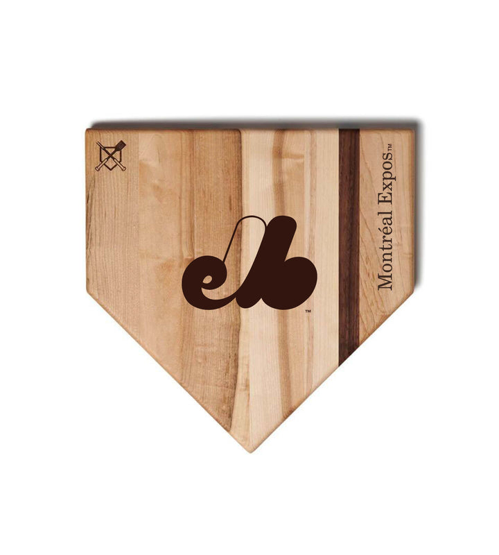 Baseball BBQ Montreal Expos Home Plate Style 1 (12" x 12") Montreal Expos Cutting Boards | Choose Your Size & Style