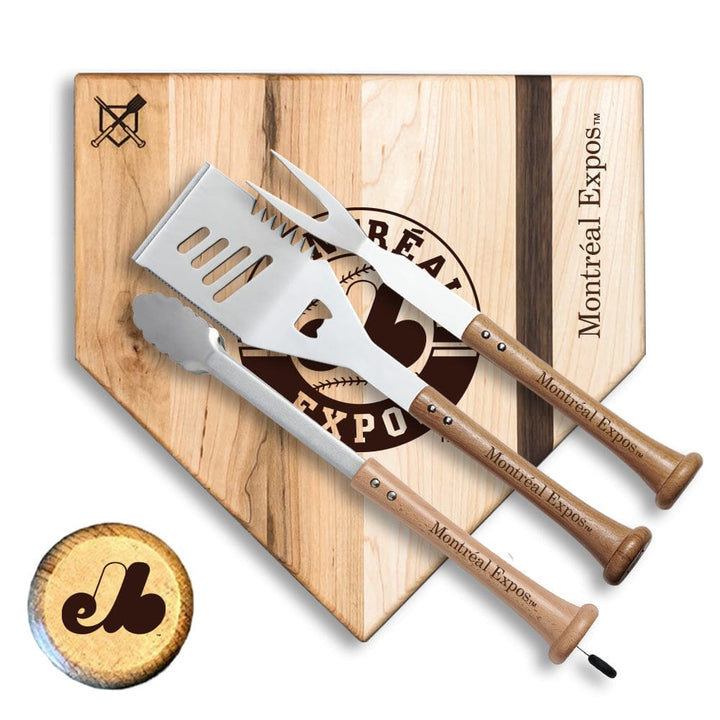 Baseball BBQ Montreal Expos "SILVER SLUGGER" Combo Set 12" Style 2 Montreal Expos "SILVER SLUGGER" Combo Set