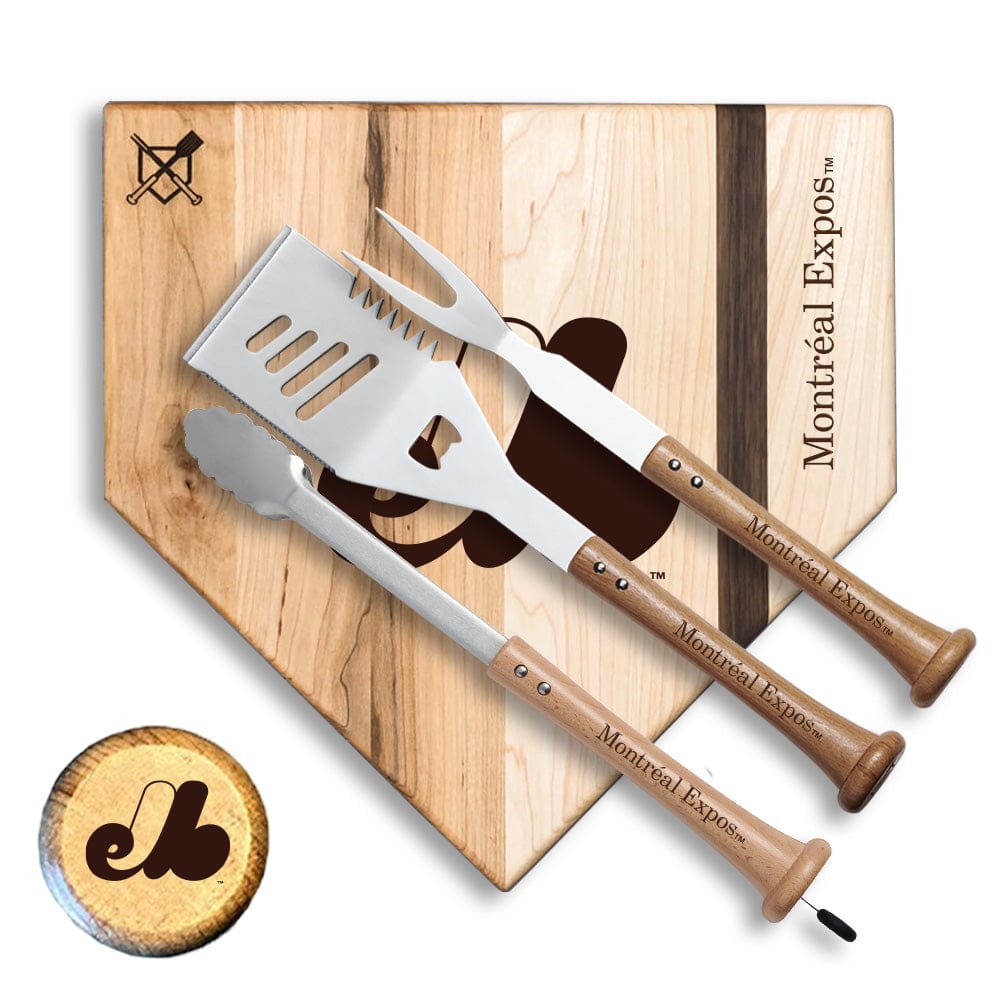 Baseball BBQ Montreal Expos "SILVER SLUGGER" Combo Set 17" Style 1 Montreal Expos "SILVER SLUGGER" Combo Set