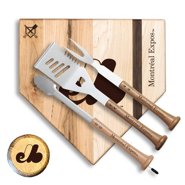 Baseball BBQ Montreal Expos "SILVER SLUGGER" Combo Set 17" Style 1 Montreal Expos "SILVER SLUGGER" Combo Set