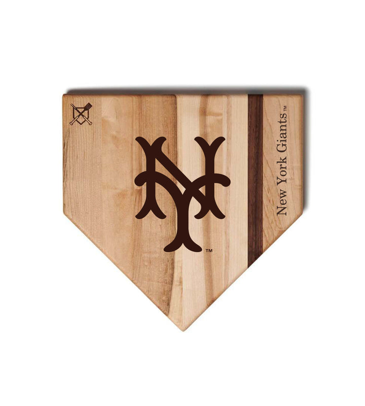 Baseball BBQ New York Giants Home Plate Style 1 (12" x 12") New York Giants Cutting Boards | Choose Your Size & Style