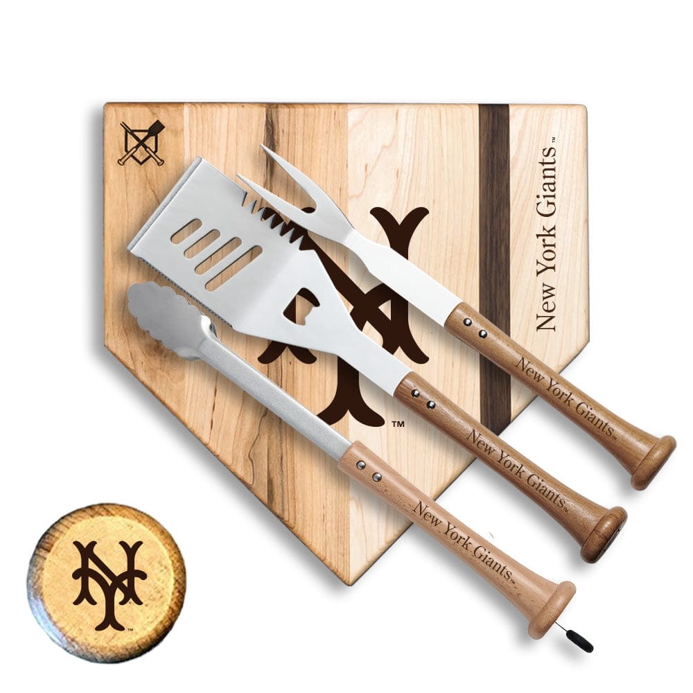 Baseball BBQ New York Giants "SILVER SLUGGER" Combo Set 12" Style 1 New York Giants "SILVER SLUGGER" Combo Set