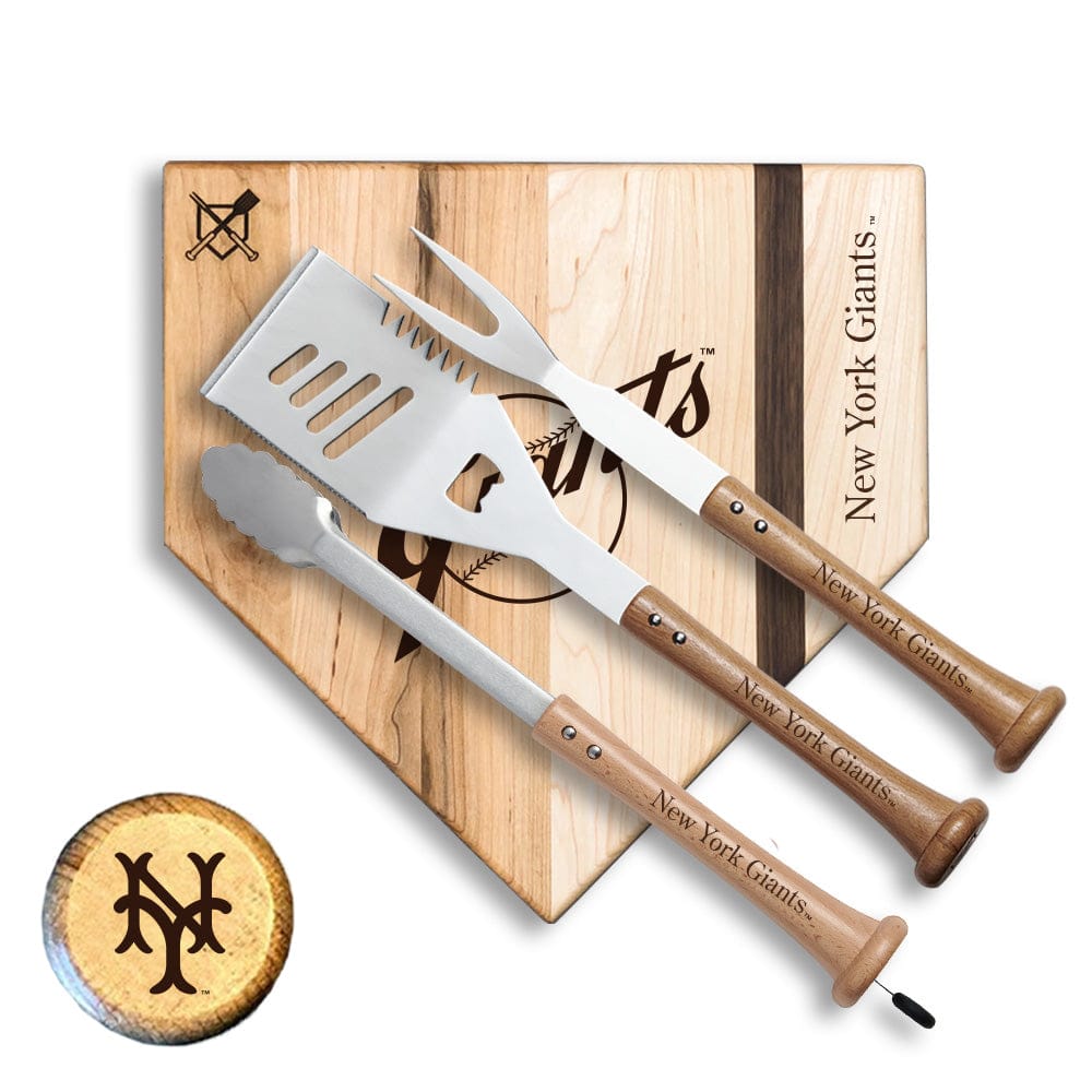 Baseball BBQ New York Giants "SILVER SLUGGER" Combo Set 12" Style 2 New York Giants "SILVER SLUGGER" Combo Set