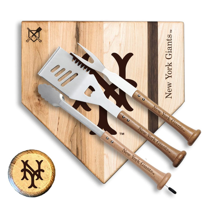 Baseball BBQ New York Giants "SILVER SLUGGER" Combo Set 17" Style 1 New York Giants "SILVER SLUGGER" Combo Set