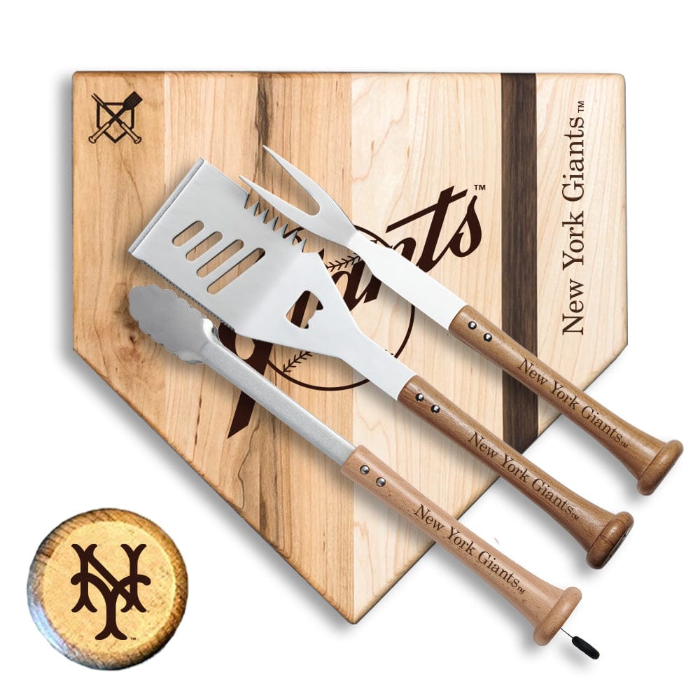 Baseball BBQ New York Giants "SILVER SLUGGER" Combo Set 17" Style 2 New York Giants "SILVER SLUGGER" Combo Set