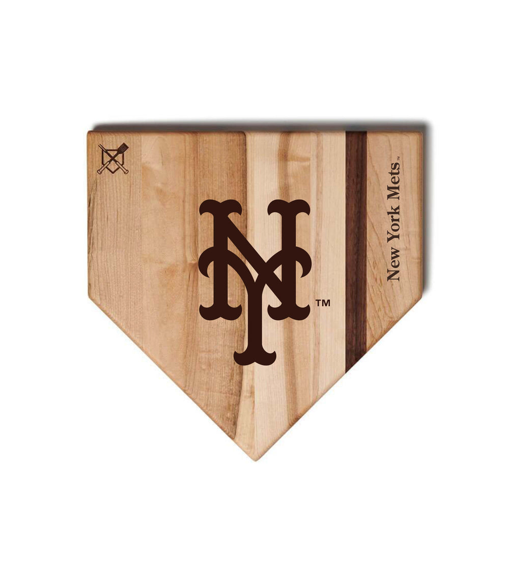 Baseball BBQ New York Mets "NY" Home Plate / 12"x12" New York Mets Home Plate Cutting Boards | Multiple Sizes | Multiple Designs