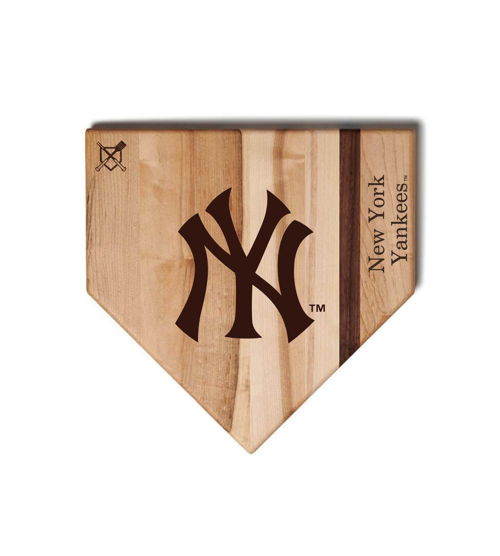 Baseball BBQ New York Yankees "NY" Home Plate / 12"x12" New York Yankees Home Plate Cutting Boards | Multiple Sizes | Multiple Designs