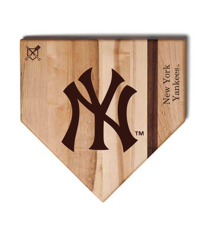 Baseball BBQ New York Yankees "NY" Home Plate / 17"x17" New York Yankees Home Plate Cutting Boards | Multiple Sizes | Multiple Designs