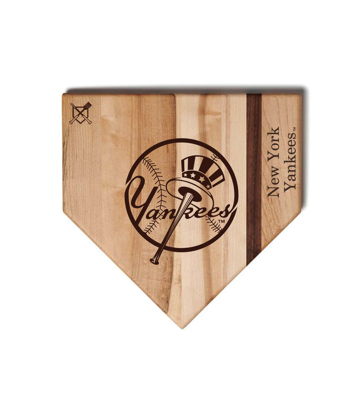Baseball BBQ New York Yankees "Yankees" Home Plate / 12"x12" New York Yankees Home Plate Cutting Boards | Multiple Sizes | Multiple Designs