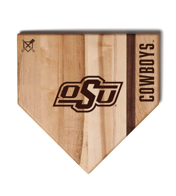 Baseball BBQ Oklahoma State University Home Plate Style 1 (17" x 17") Oklahoma State University Cutting Boards | Choose Your Size & Style