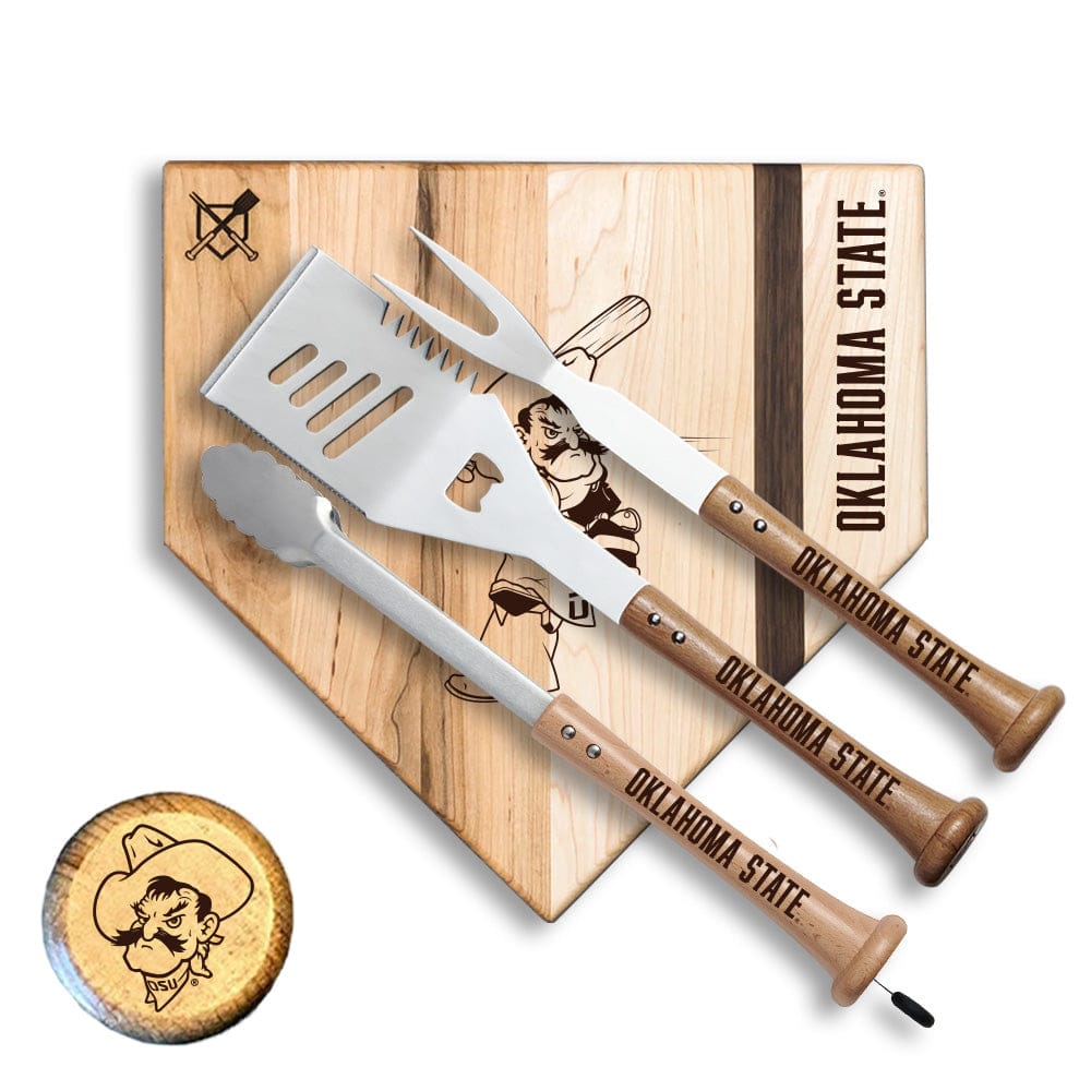 Baseball BBQ Oklahoma State University "SILVER SLUGGER" 2 (12" x 12") Oklahoma State University "SILVER SLUGGER" Combo Set