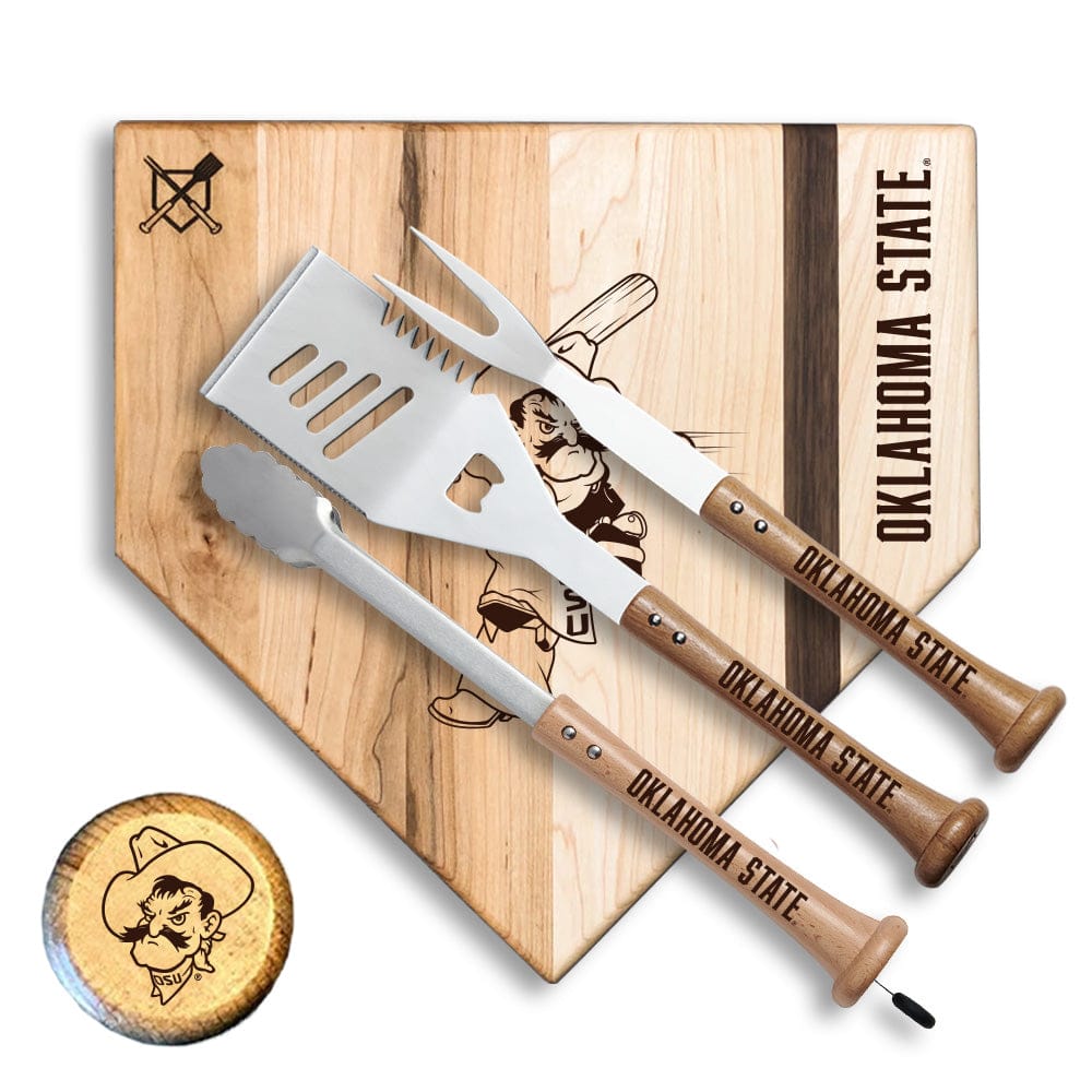 Baseball BBQ Oklahoma State University "SILVER SLUGGER" 2 Style 1  (17" x 17") Oklahoma State University "SILVER SLUGGER" Combo Set